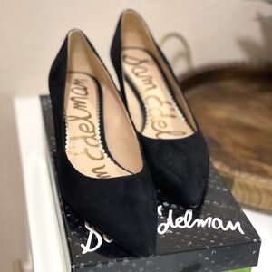 SAM EDELMAN DORI BLACK SUEDE, 7.5 Worn once